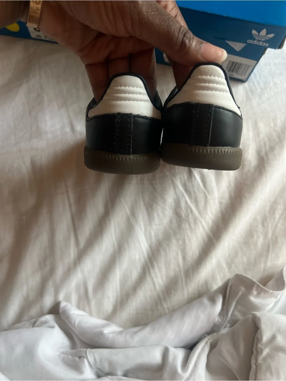 adidas Kids Samba OG Sneakers in Black & White